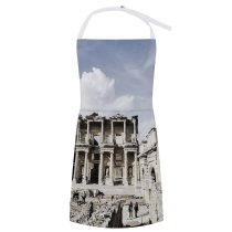 yanfind Custom aprons Aged Ancient Architecture Art Atmosphere Building Celsus City Cloudy Column Space white white-style1 70×80cm