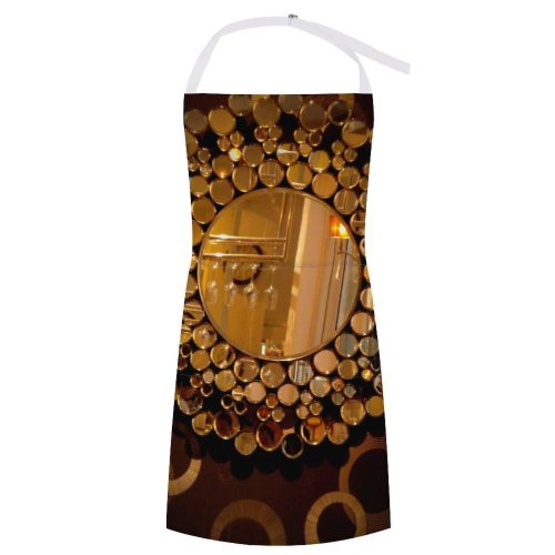 yanfind Custom aprons Mirror Circular Shapes Round Stylish Expensive Designer Design Home Wall Big white white-style1 70×80cm