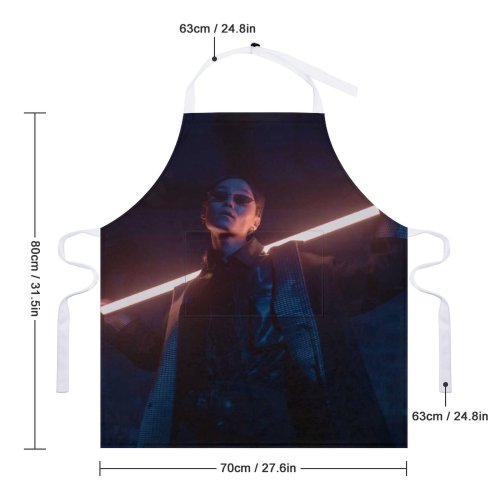 yanfind Custom aprons 4k Accessory Alternative Anarchy Art Atmosphere Clothes Concept Contemporary Cool Desktop Cyberpunk white white-style1 70×80cm