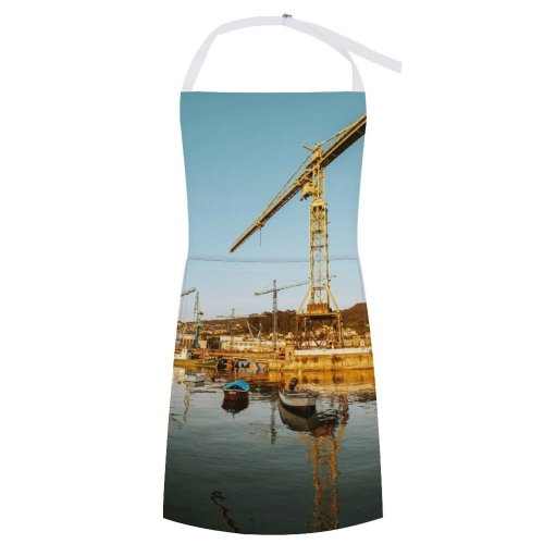 yanfind Custom aprons Abandoned Adventure Architecture Boat Build Cement Coast Coastline Construction Daytime Dock white white-style1 70×80cm