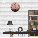 yanfind Fashion PVC Wall Clock Breathtaking Cloudless Country Countryside Dusk Empty Endless Evening Field Flora Floral Forest Mute Suitable Kitchen Bedroom Decorate Living Room