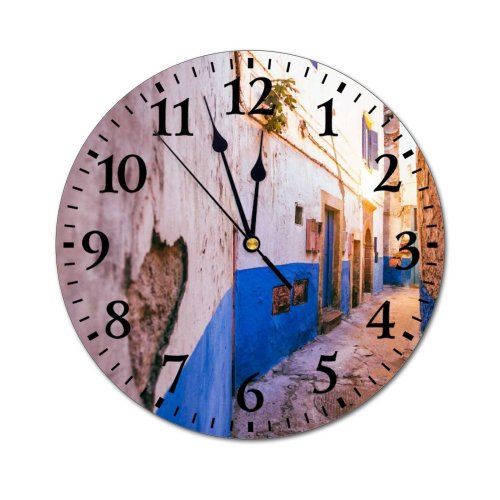 yanfind Fashion PVC Wall Clock Architecture Building Cement City Classic Concrete Construction Crack Damage Decay Detail Mute Suitable Kitchen Bedroom Decorate Living Room