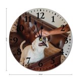 yanfind Fashion PVC Wall Clock Adorable Affection Anonymous Care Caress Casual Couch Cozy Creature Crop Mute Suitable Kitchen Bedroom Decorate Living Room