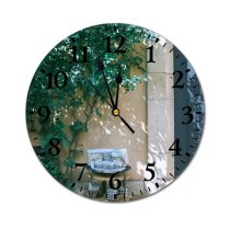 yanfind Fashion PVC Wall Clock Accommodation Aged Ancient Arched Architecture Building City Decor Decoration Door Doorway Mute Suitable Kitchen Bedroom Decorate Living Room