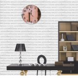 yanfind Fashion PVC Wall Clock Aged Architecture Bench Branch Building Construction Cushion District Dwell Estate Exterior Mute Suitable Kitchen Bedroom Decorate Living Room