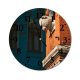 yanfind Fashion PVC Wall Clock Adorable Apartment Building Balcony Cute Istanbul Outside Peeking Plush Toy Stuffed Teddy Mute Suitable Kitchen Bedroom Decorate Living Room