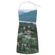 yanfind Custom aprons Aerial Architecture Building Calm Cloudy Coast Colorful Construction Cottage Countryside Daylight Daytime white white-style1 70×80cm