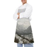 yanfind Custom aprons Mountains Peak Snow Himalayas Hills Landscape Trees Valley Clouds Sky white white-style1 70×80cm