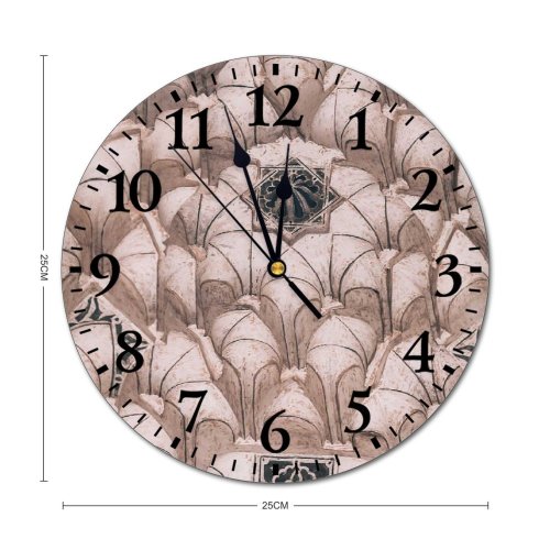 yanfind Fashion PVC Wall Clock Abstract Aged Architecture Art Backdrop Building Bumpy Space Creative Daytime Decor Decorative Mute Suitable Kitchen Bedroom Decorate Living Room