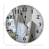 yanfind Fashion PVC Wall Clock Assorted Bed Bedroom Comfort Comfortable Cozy Creased Creative Crumpled Curtain Cushion Mute Suitable Kitchen Bedroom Decorate Living Room
