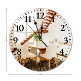 yanfind Fashion PVC Wall Clock Accommodation Apartment Armchair Calm Chair Clean Comfort Construction Contemporary Cozy Daylight Daytime Mute Suitable Kitchen Bedroom Decorate Living Room