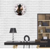 yanfind Fashion PVC Wall Clock Admire Anonymous Bare Shoulders Bay Sky Blurred Endless Faceless Female Flying Mute Suitable Kitchen Bedroom Decorate Living Room