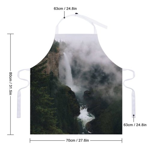 yanfind Custom aprons Adventure Altitude Amazing Breathtaking Canyon Cascade Cliff Cloud Coniferous Creek Dramatic Evergreen white white-style1 70×80cm
