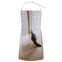 yanfind Custom aprons Adorable Attentive Calm Carnivore Cat Charming Chordate Concentrate Cute Door Floor white white-style1 70×80cm