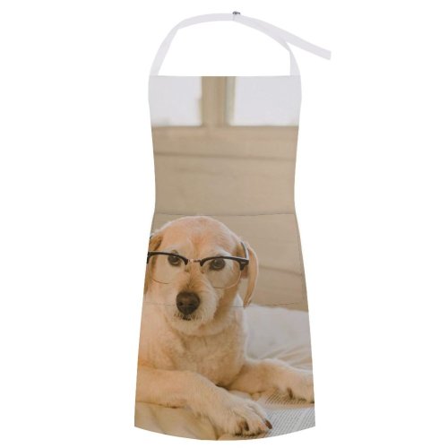 yanfind Custom aprons Accessory Adorable Bed Bedroom Calm Comfort Cozy Creature Cute Dog white white-style1 70×80cm