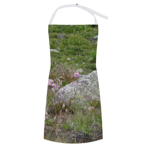 yanfind Custom aprons Nangaparbat Landscape Flowers Rocks Stones Grass Donkey white white-style1 70×80cm