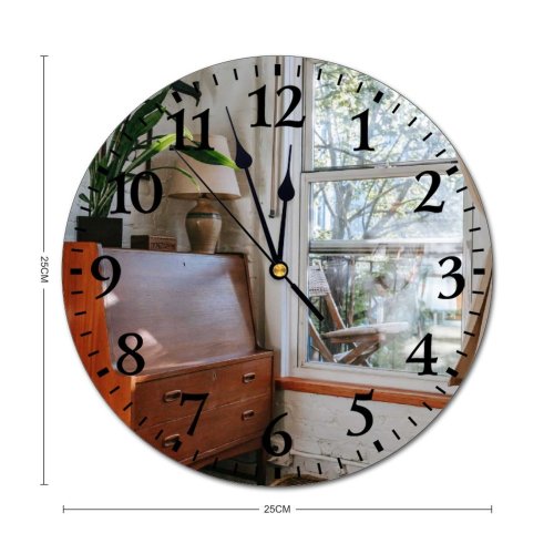 yanfind Fashion PVC Wall Clock Accommodation Apartment Home Bed Bedroom Brick Wall Cabinet Classic Comfort Commode Corner001 Mute Suitable Kitchen Bedroom Decorate Living Room