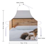 yanfind Custom aprons Adorable Asleep Bed Bedroom Blanket Blurred Calm Carnivore Cat Charming Chordate Comfort white white-style1 70×80cm