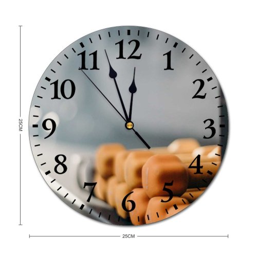 yanfind Fashion PVC Wall Clock Barbell Dumbbells Fitness Gym Iron Kg Kgs Kilogram Lifting Muscle Weight Mute Suitable Kitchen Bedroom Decorate Living Room