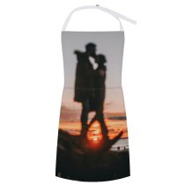 yanfind Custom aprons Affection Amorous Anonymous Beach Bonding Boyfriend Calm Care Coast Coastline Colorful Couple white white-style1 70×80cm