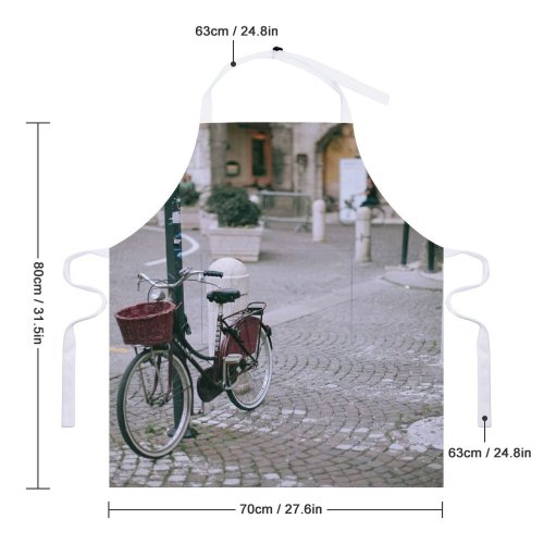 yanfind Custom aprons Aged Ancient Architecture Asphalt Basket Bicycle Bike Building City Classic Construction Space white white-style1 70×80cm
