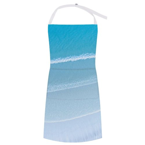 yanfind Custom aprons Aerial Aqua Baby Beach Beauty Coast Coastline Colorful Daytime Drone Flow white white-style1 70×80cm