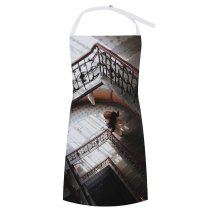 yanfind Custom aprons Aged Anonymous Architecture Banister Damaged Light Downstairs Fashion Female Flight Stairs From002 white white-style1 70×80cm