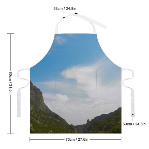 yanfind Custom aprons Mountains Sky Cliffs Hills Landscape Mexico white white-style1 70×80cm