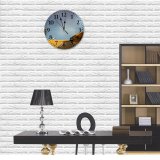 yanfind Fashion PVC Wall Clock Asphalt Auto Car Desert Highway Hill Landscape Lanes Outdoors Rainbow Road Signs Mute Suitable Kitchen Bedroom Decorate Living Room
