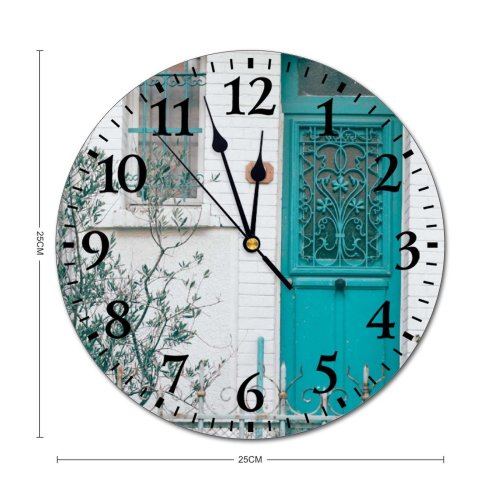 yanfind Fashion PVC Wall Clock Aged Architecture Branch Brick Building Cement City Concrete Construction Space Daytime Decorative Mute Suitable Kitchen Bedroom Decorate Living Room
