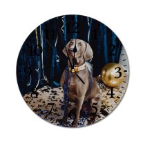 yanfind Fashion PVC Wall Clock Balloons Cute Decorations Dog Festive Year Party Pet Portrait Puppy Mute Suitable Kitchen Bedroom Decorate Living Room
