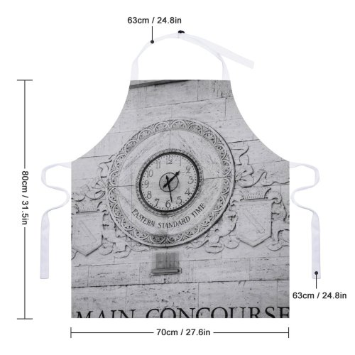 yanfind Custom aprons Aged Ancient Arrow Art Building Bw Carve Check Classic Clock Arms white white-style1 70×80cm