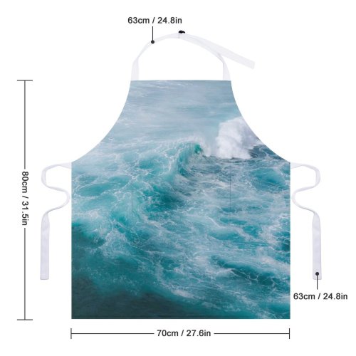 yanfind Custom aprons Aerial Aqua Azure Breathtaking Clear Space Daytime Deep Drone Flow Foam Freedom white white-style1 70×80cm