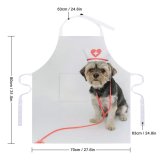 yanfind Custom aprons Adorable Attention Attentive Space Creature Doctor Dog Fluff Funny Fur Game Gaze white white-style1 70×80cm