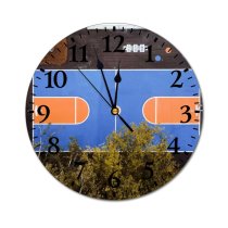 yanfind Fashion PVC Wall Clock Action Active Aerial Basket Basketball Competition Construction Court Drone Entertain Exercise Foliage Mute Suitable Kitchen Bedroom Decorate Living Room