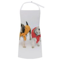 yanfind Custom aprons Adorable Attention Attentive Cloth Space Creature Curious Cute Dog Fluff Funny Fur white white-style1 70×80cm