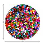 yanfind Fashion PVC Wall Clock Art Texture Abstract Design Creativity Decoration Rainbow Coloring Motley Mute Suitable Kitchen Bedroom Decorate Living Room