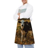 yanfind Custom aprons Adorable Bovidae Bovine Calf Calm Cattle Charming Chordate Space Countryside Cow white white-style1 70×80cm