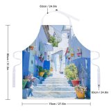yanfind Custom aprons Africa Aged Architecture Bloom City Building Chefchaouen Colorful Construction Decor Design white white-style1 70×80cm