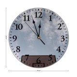 yanfind Fashion PVC Wall Clock Active Backboard Basket Basketball Sky City Cloudy Construction Court Daytime District Exercise Mute Suitable Kitchen Bedroom Decorate Living Room