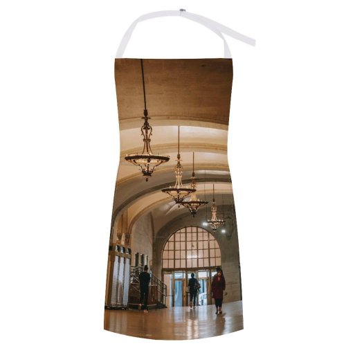 yanfind Custom aprons Aged Anonymous Arch Architecture Building Chandelier Classic Column Corridor Creative Decor Decoration white white-style1 70×80cm