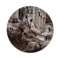 yanfind Fashion PVC Wall Clock Aged Amazing Architecture Artwork Attract Building Carve Construction Decor Design Detail Mute Suitable Kitchen Bedroom Decorate Living Room