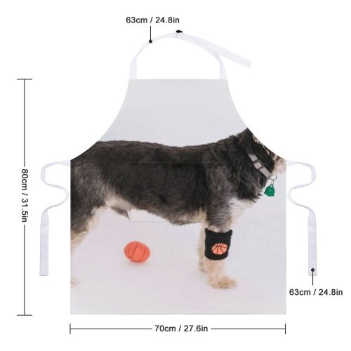 yanfind Custom aprons Active Adorable Basketball Bell Calm Creature Curious Cute Dog Faith Fauna white white-style1 70×80cm