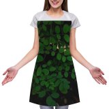 yanfind Custom aprons Art Texture Abstract Luck Leaf Design Flora Growth Clover Lucky Saint white white-style1 70×80cm