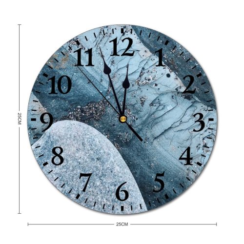 yanfind Fashion PVC Wall Clock Abstract Aqu Art Chilly Clear Colorful Space Crack Daylight Daytime Form Formation Mute Suitable Kitchen Bedroom Decorate Living Room