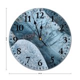 yanfind Fashion PVC Wall Clock Abstract Aqu Art Chilly Clear Colorful Space Crack Daylight Daytime Form Formation Mute Suitable Kitchen Bedroom Decorate Living Room