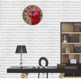 yanfind Fashion PVC Wall Clock Beak Bird Caruncle Neck Snood Wrinkles Mute Suitable Kitchen Bedroom Decorate Living Room