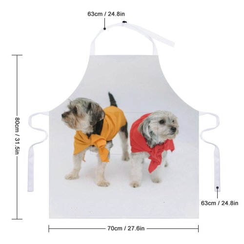 yanfind Custom aprons Adorable Attention Attentive Cloth Space Creature Curious Cute Dog Fluff Funny Fur white white-style1 70×80cm