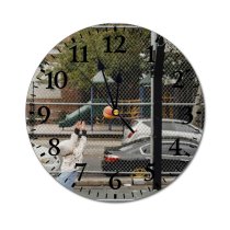yanfind Fashion PVC Wall Clock Action Amusement Anonymous Arms Raised Ball Barrier Basket Basketball Carefree Child Childhood Mute Suitable Kitchen Bedroom Decorate Living Room