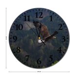 yanfind Fashion PVC Wall Clock Bald Eagle Bird Flying Forest Trees Mute Suitable Kitchen Bedroom Decorate Living Room